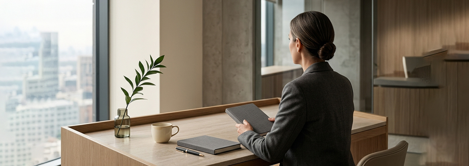 Minimalist professional workspace representing simplicity and sophistication